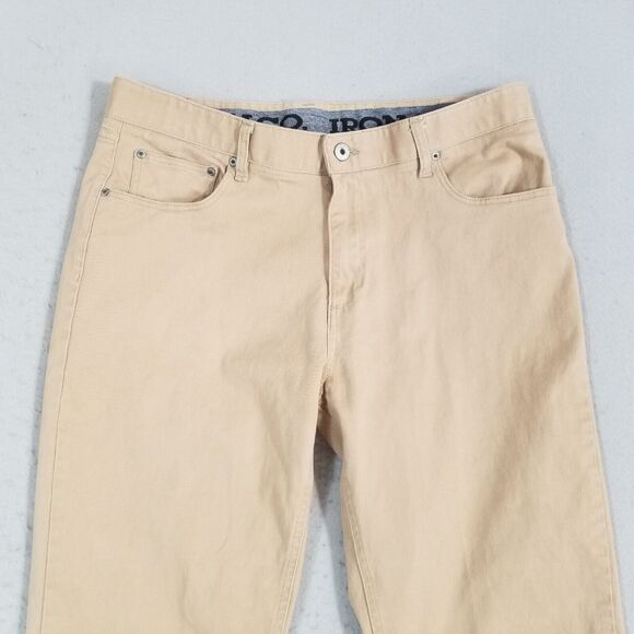 Iron Co jeans men's 36 x 29 regular fit straight beige flex stretch denim pants - Picture 2 of 13